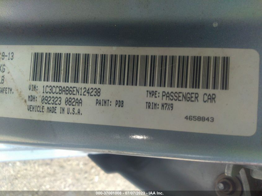 2014 CHRYSLER 200 LX - 1C3CCBAB6EN124238
