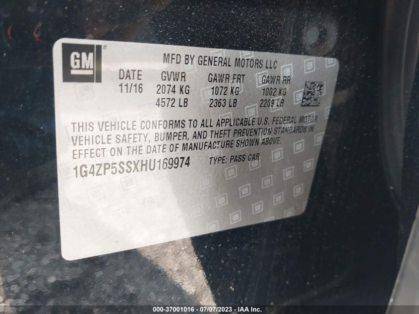 2017 BUICK LACROSSE ESSENCE - 1G4ZP5SSXHU169974