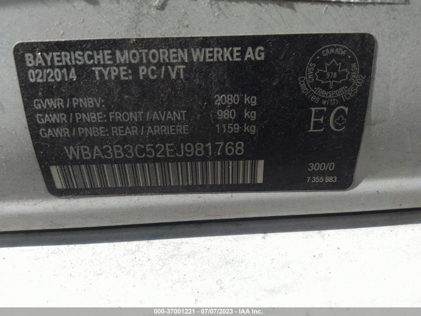 2014 BMW 3 SERIES 328I XDRIVE - WBA3B3C52EJ981768