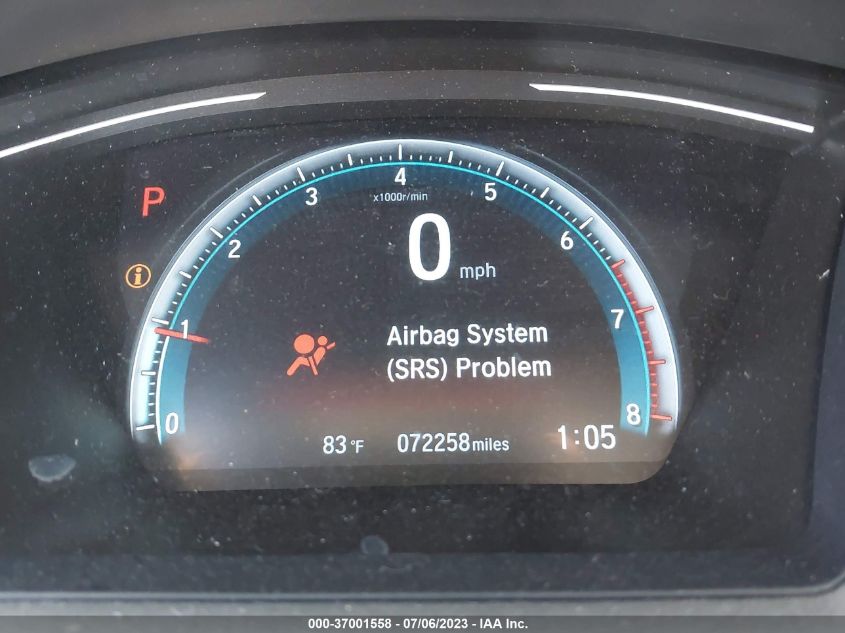 2019 HONDA CIVIC SEDAN EX-L - 19XFC1F77KE201383