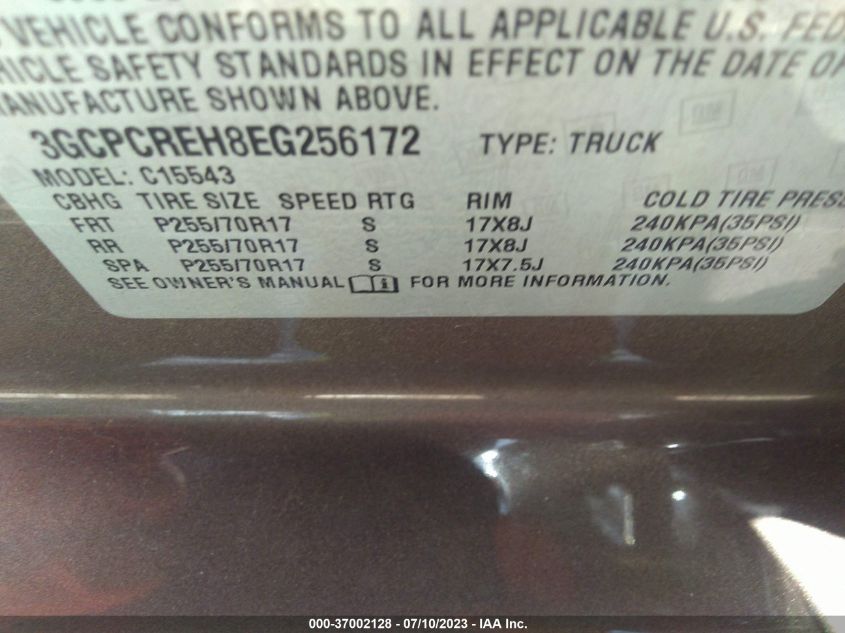 2014 CHEVROLET SILVERADO 1500 LT - 3GCPCREH8EG256172