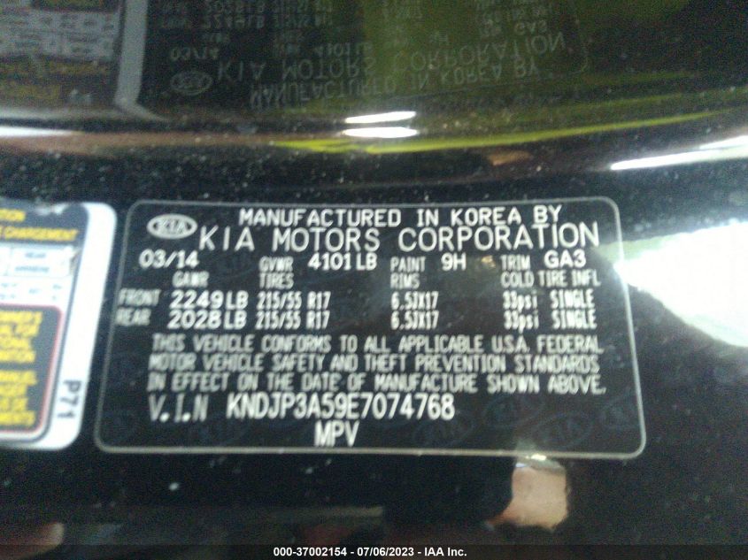 2014 KIA SOUL + - KNDJP3A59E7074768