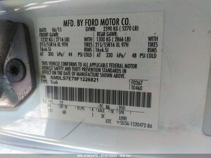 2015 FORD TRANSIT CONNECT XL - NM0LS7E79F1226821