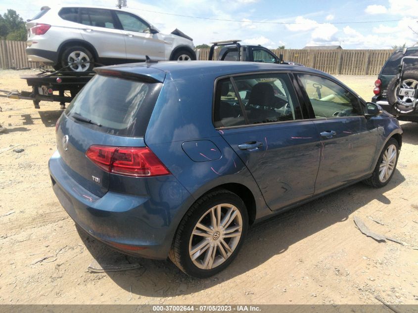 2015 VOLKSWAGEN GOLF TDI SE - 3VW2A7AU2FM055472