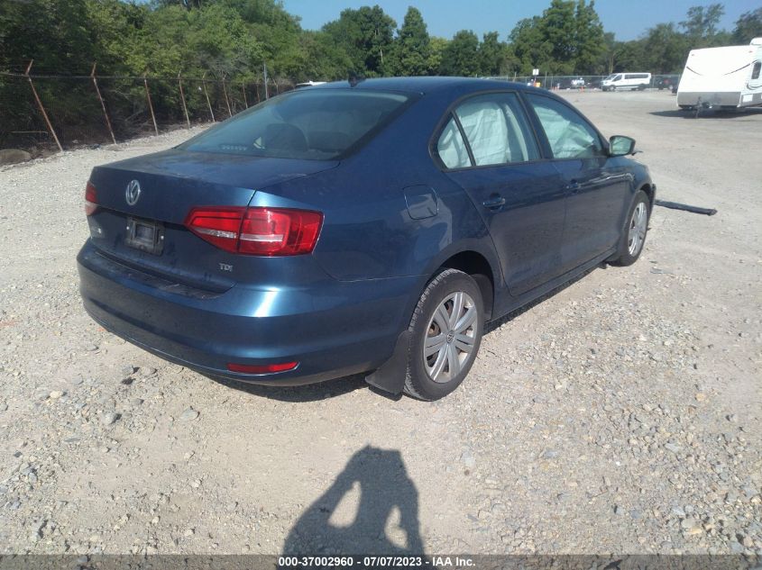 2015 VOLKSWAGEN JETTA SEDAN 2.0L TDI S - 3VWLA7AJ2FM304282