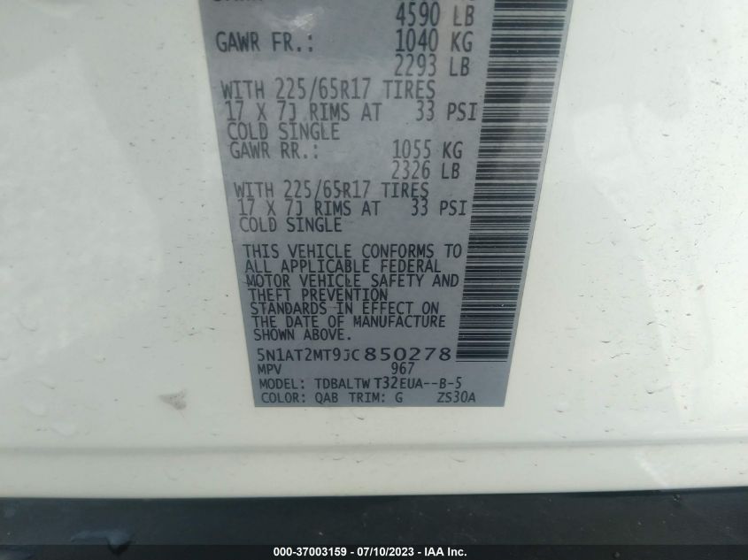 2018 NISSAN ROGUE SV - 5N1AT2MT9JC850278