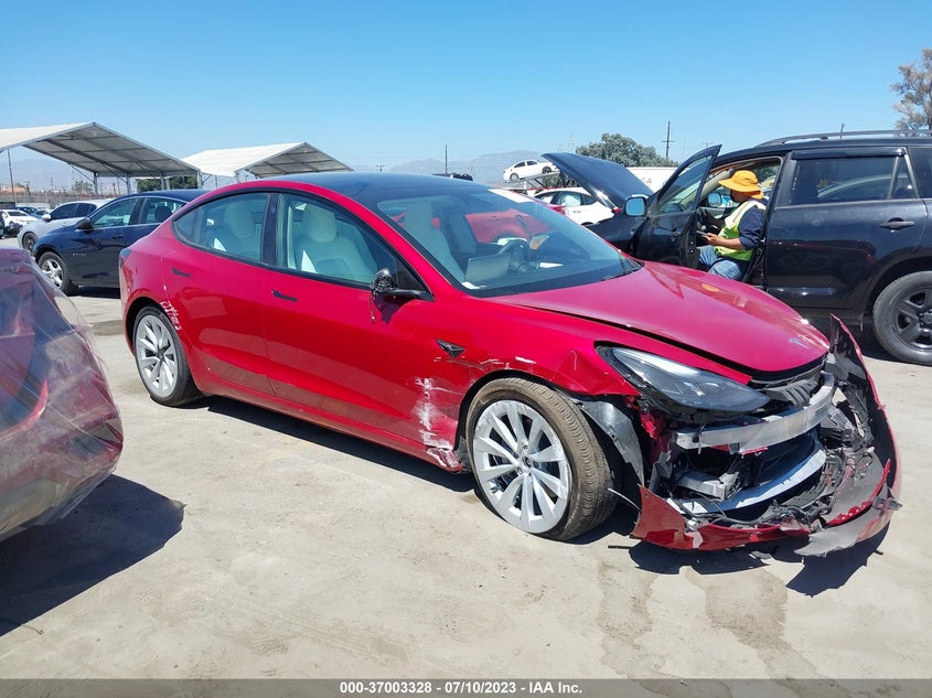 VIN 5YJ3E1EB5NF312581 2022 TESLA MODEL 3 LONG RANGE