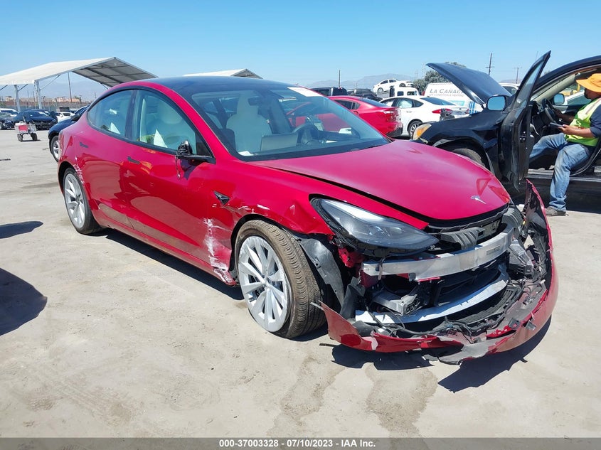 VIN 5YJ3E1EB5NF312581 2022 TESLA MODEL 3 LONG RANGE