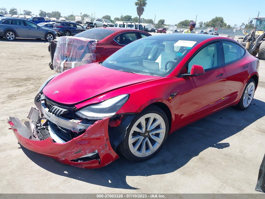 VIN 5YJ3E1EB5NF312581 2022 TESLA MODEL 3 LONG RANGE