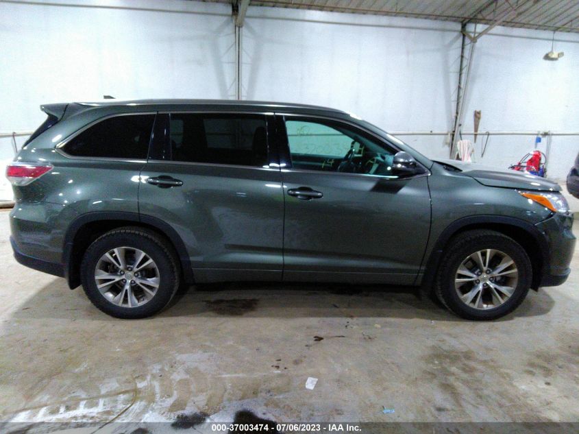 2014 TOYOTA HIGHLANDER XLE - 5TDJKRFH4ES007666