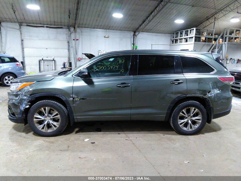 2014 TOYOTA HIGHLANDER XLE - 5TDJKRFH4ES007666
