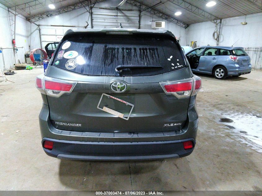 2014 TOYOTA HIGHLANDER XLE - 5TDJKRFH4ES007666