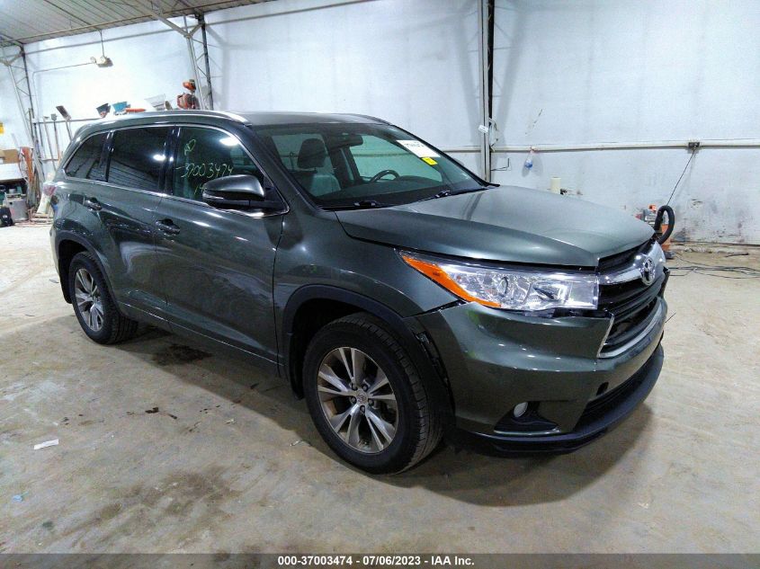 2014 TOYOTA HIGHLANDER XLE - 5TDJKRFH4ES007666