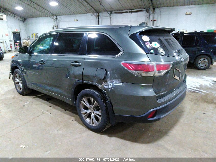 2014 TOYOTA HIGHLANDER XLE - 5TDJKRFH4ES007666