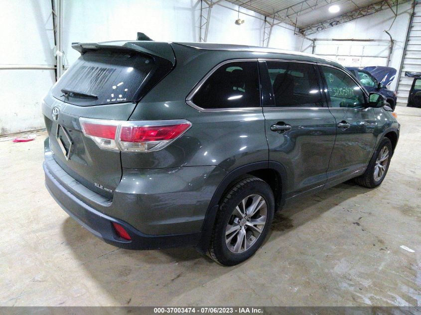 2014 TOYOTA HIGHLANDER XLE - 5TDJKRFH4ES007666