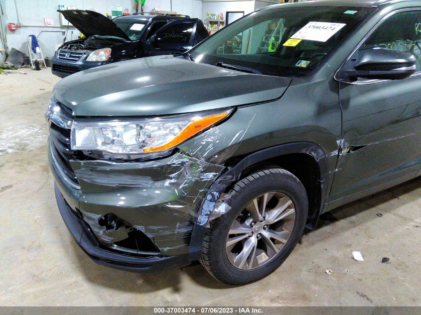 2014 TOYOTA HIGHLANDER XLE - 5TDJKRFH4ES007666
