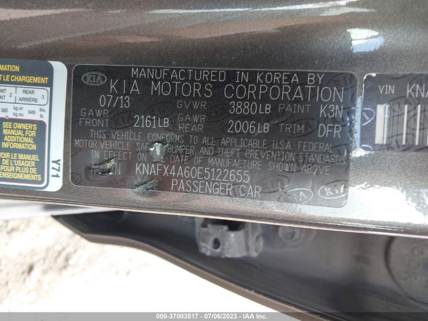 2014 KIA FORTE LX - KNAFX4A60E5122655