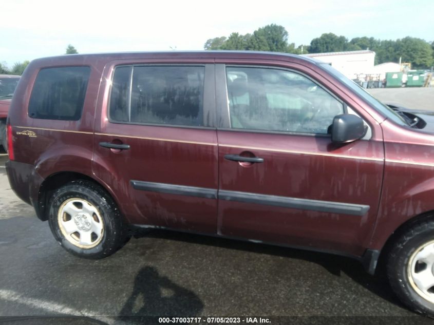 2013 HONDA PILOT LX - 5FNYF4H23DB068105