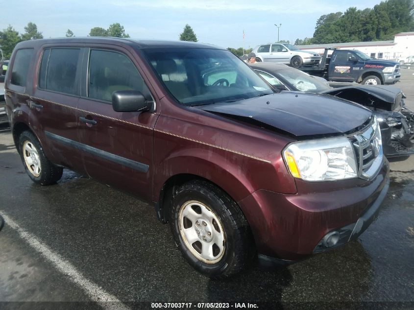 2013 HONDA PILOT LX - 5FNYF4H23DB068105