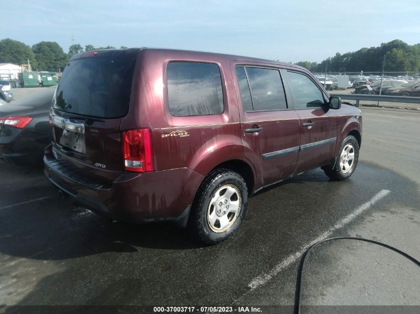 2013 HONDA PILOT LX - 5FNYF4H23DB068105