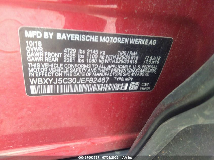 2018 BMW X2 XDRIVE28I - WBXYJ5C30JEF82467
