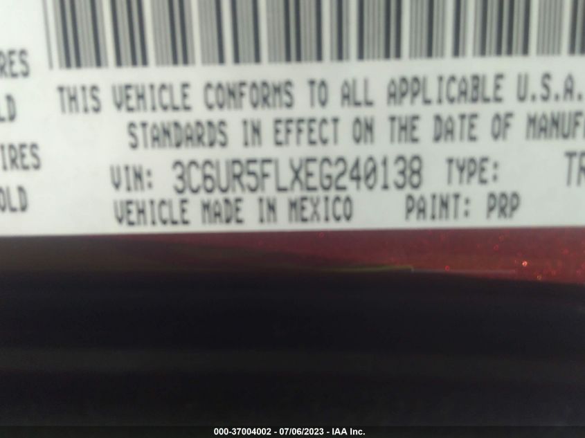 2014 RAM 2500 LARAMIE - 3C6UR5FLXEG240138