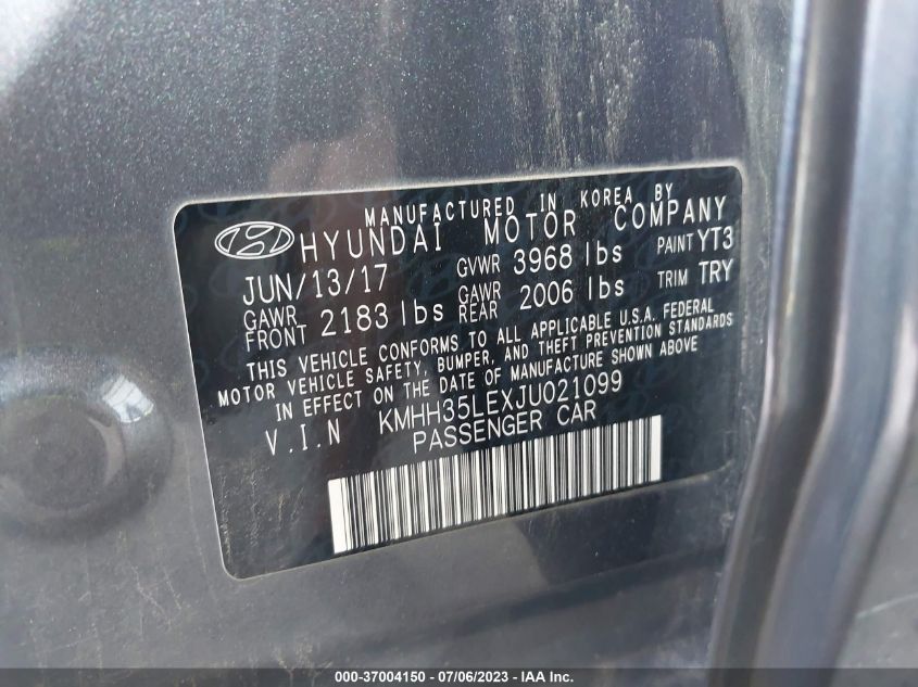2018 HYUNDAI ELANTRA GT - KMHH35LEXJU021099