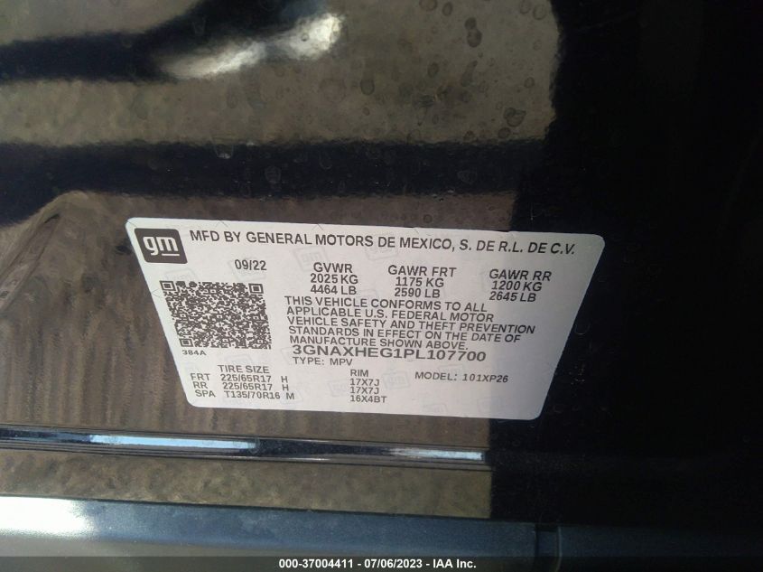 2023 CHEVROLET EQUINOX LS - 3GNAXHEG1PL107700