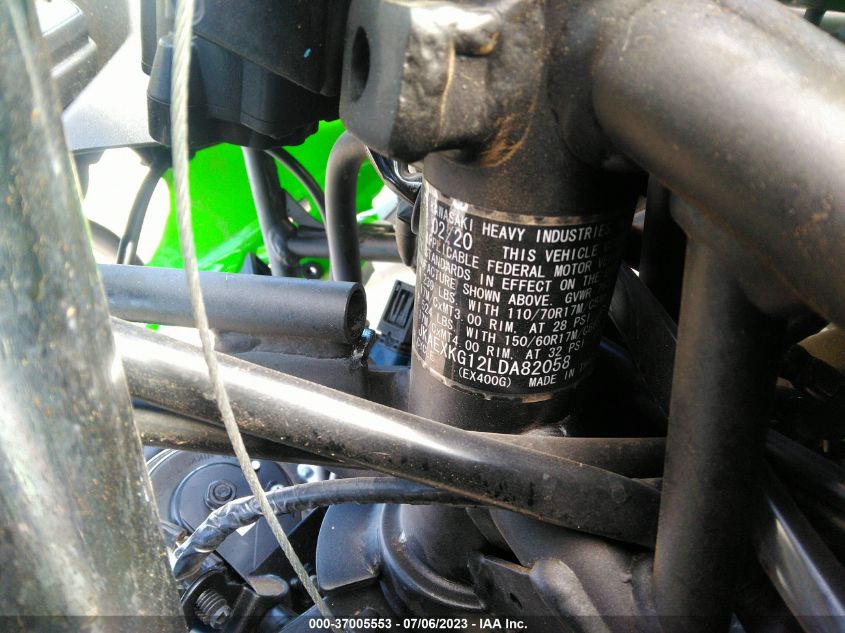 2020 KAWASAKI EX400 JKAEXKG12LDA82058