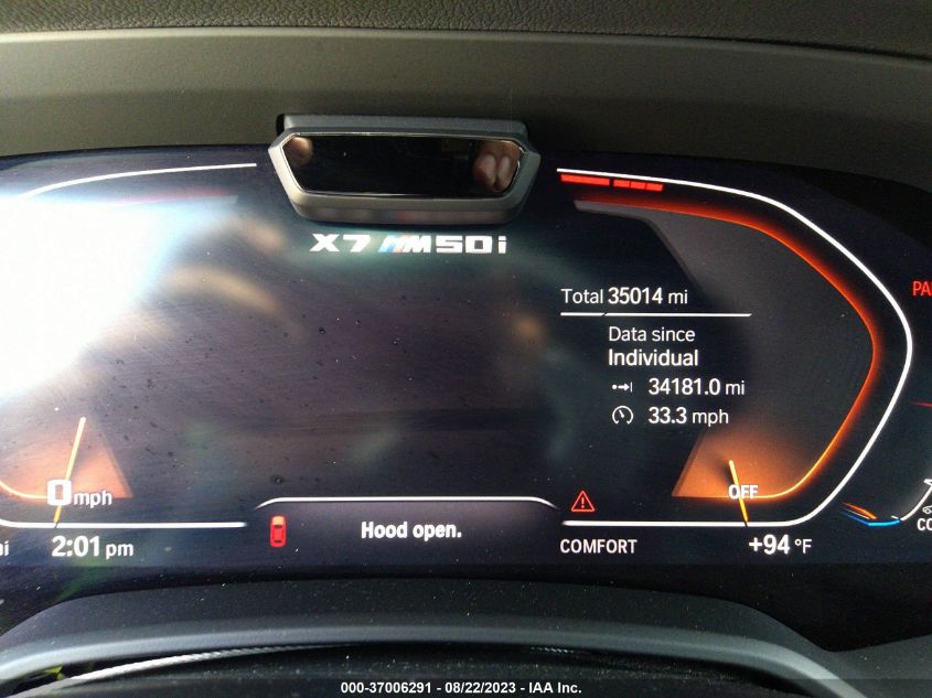 2021 BMW X7 M50I 5UXCX6C05M9H25894