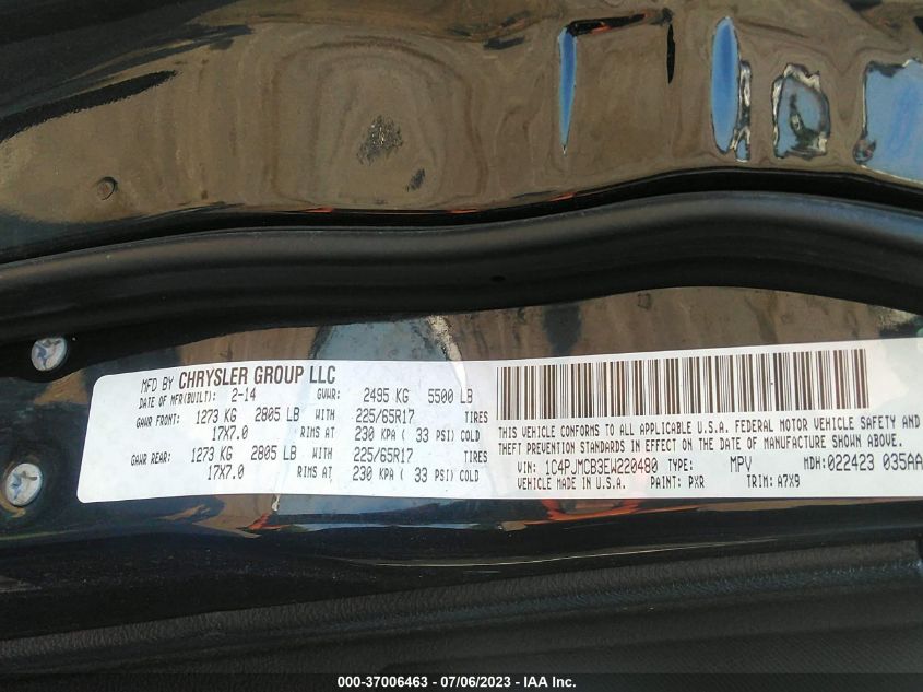 2014 JEEP CHEROKEE LATITUDE - 1C4PJMCB3EW220480