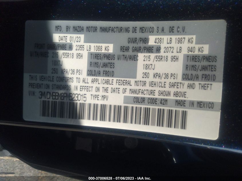 2023 MAZDA CX-30 2.5 S SELECT PACKAGE - 3MVDMBBM8PM523015