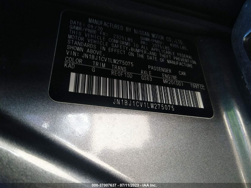 2020 NISSAN ROGUE SPORT SV - JN1BJ1CV1LW275075