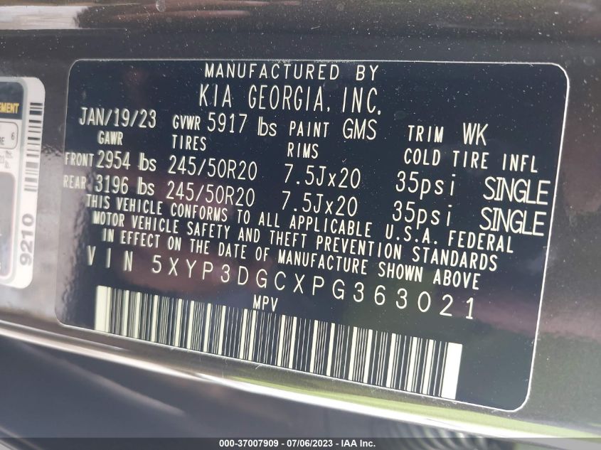 2023 KIA TELLURIDE EX - 5XYP3DGCXPG363021