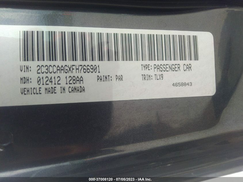 2015 CHRYSLER 300 LIMITED - 2C3CCAAGXFH766901