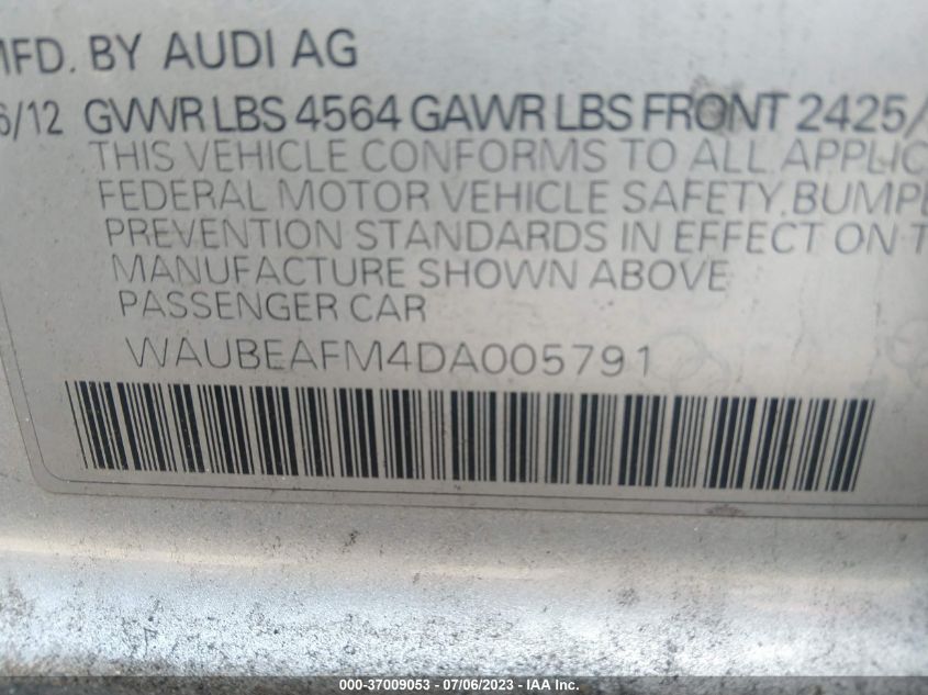 2013 AUDI A3 PREMIUM - WAUBEAFM4DA005751