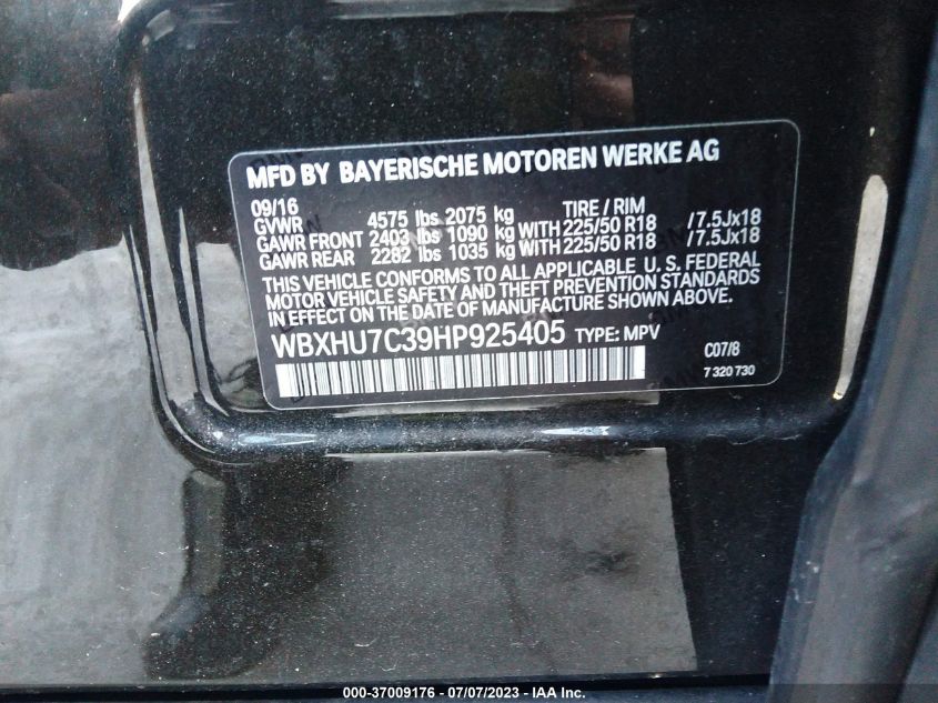 2017 BMW X1 SDRIVE28I - WBXHU7C39HP925405