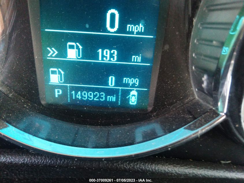 2013 CHEVROLET CRUZE 2LT - 1G1PE5SB8D7320653