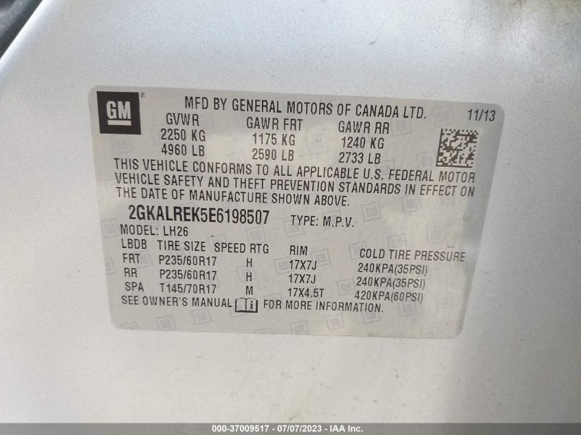 2014 GMC TERRAIN SLE - 2GKALREK5E6198507