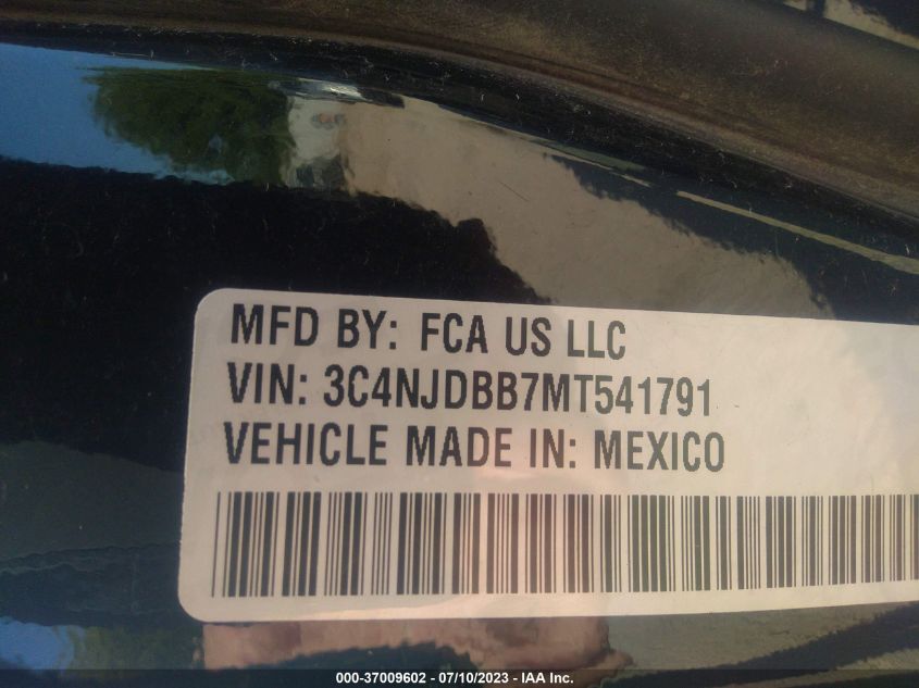 2021 JEEP COMPASS LATITUDE - 3C4NJDBB7MT541791
