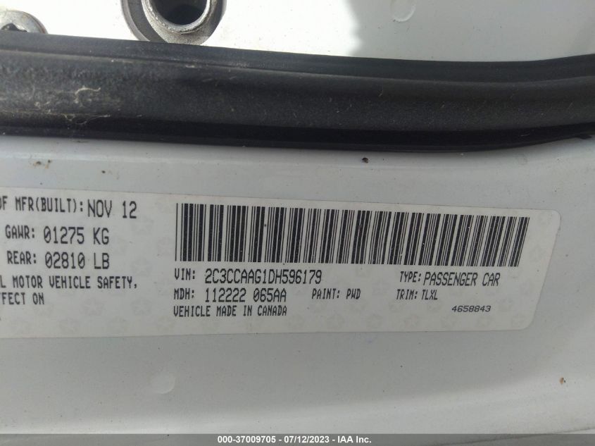 2013 CHRYSLER 300 - 2C3CCAAG1DH596179