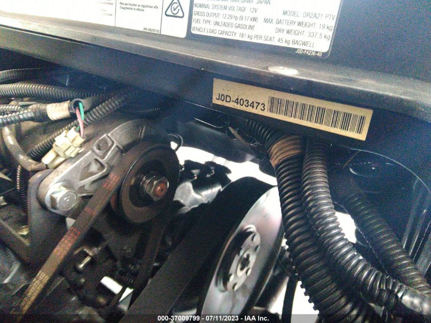2021 YAMAHA GOLF CART J0D403473