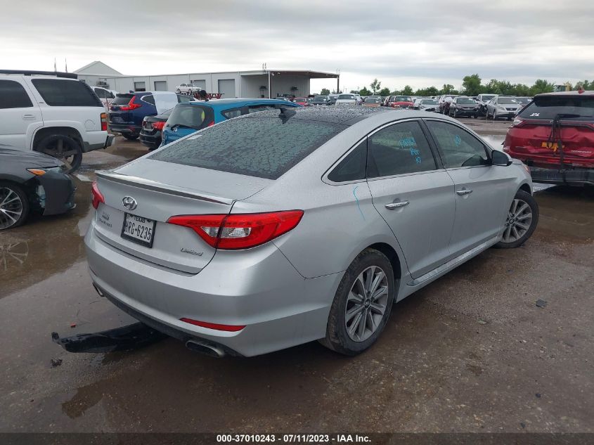 2016 HYUNDAI SONATA 2.4L LIMITED - 5NPE34AF8GH268072