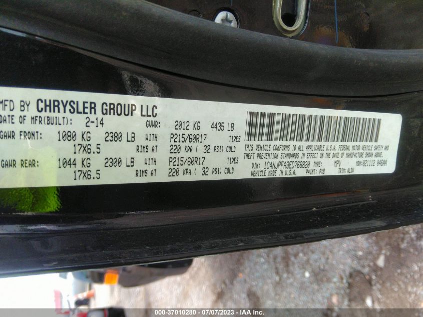 2014 JEEP PATRIOT HIGH ALTITUDE - 1C4NJPFA3ED766820