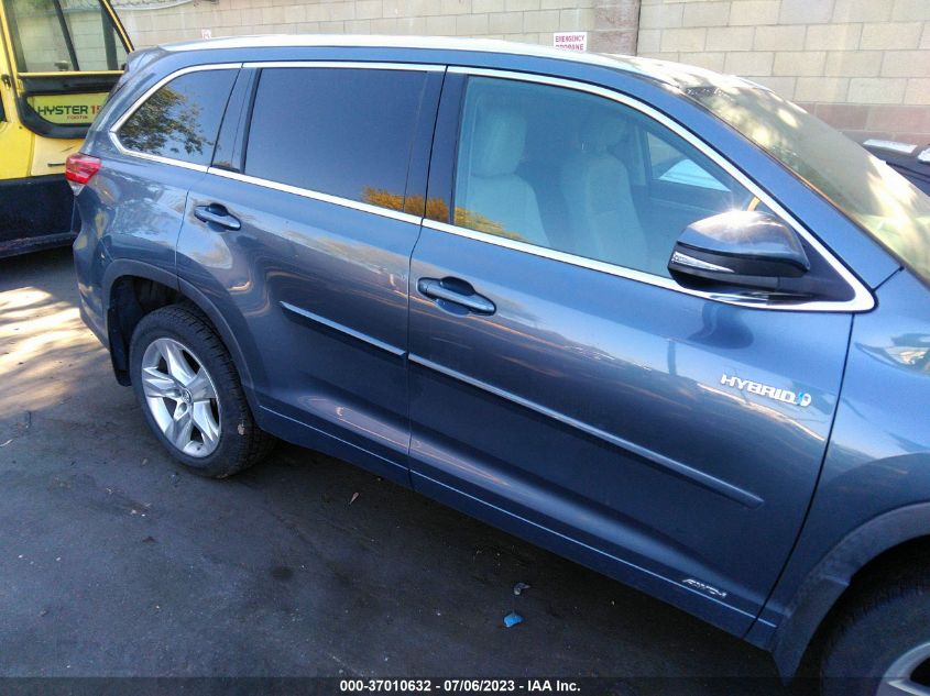 2019 TOYOTA HIGHLANDER HYBRID LIMITED - 5TDDGRFH5KS062430