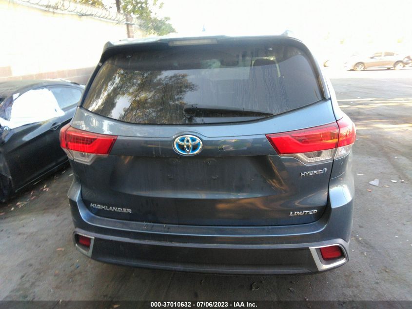 2019 TOYOTA HIGHLANDER HYBRID LIMITED - 5TDDGRFH5KS062430