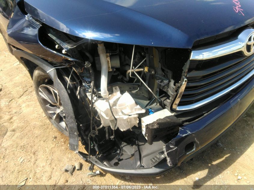 2016 TOYOTA HIGHLANDER XLE - 5TDJKRFHXGS315721