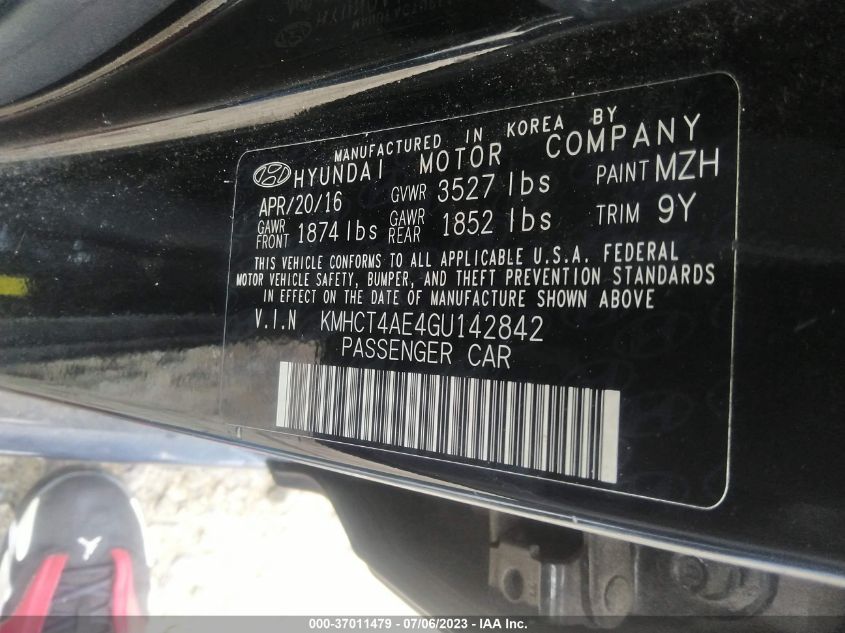 2016 HYUNDAI ACCENT SE - KMHCT4AE4GU142842