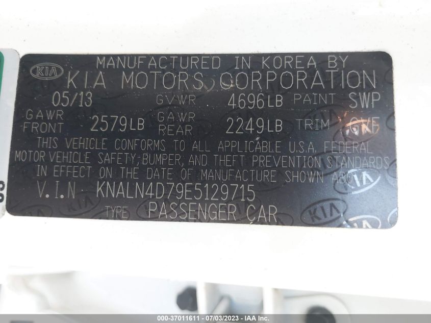 2014 KIA CADENZA PREMIUM - KNALN4D79E5129715