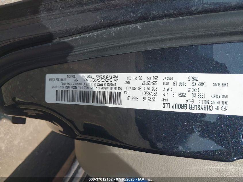 2014 DODGE GRAND CARAVAN SXT - 2C4RDGCG2ER450615